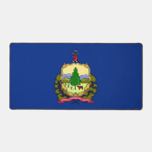 Tapis de bureau avec drapeau du Vermont, États-Uni