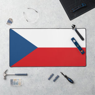 Tapis de bureau avec le drapeau de la Tchéquie