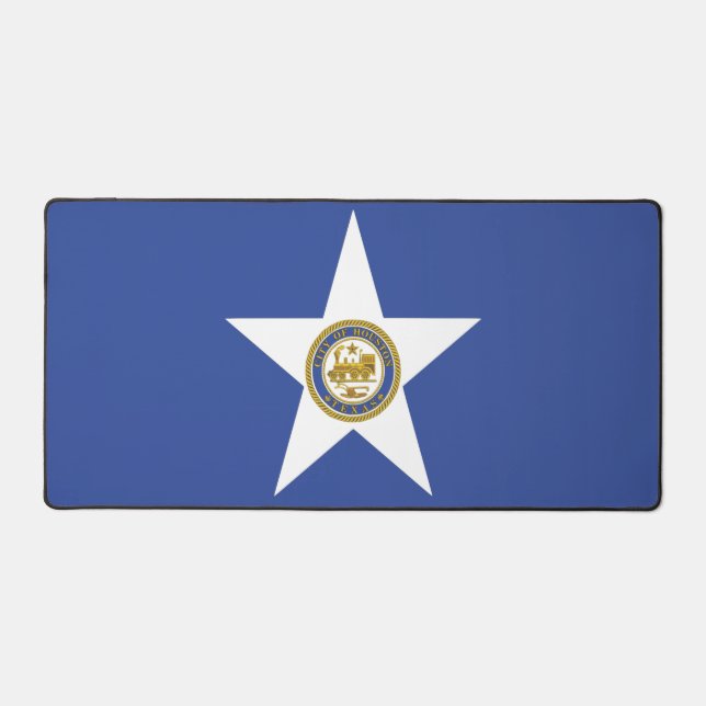 Tapis de bureau avec le drapeau de la ville de Hou (Recto)