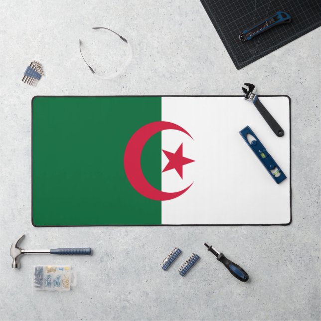 Tapis de bureau avec le drapeau de l'Algérie (Poste de travail)