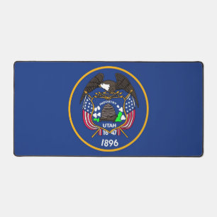 Tapis de bureau avec le drapeau de l'État de l'Uta