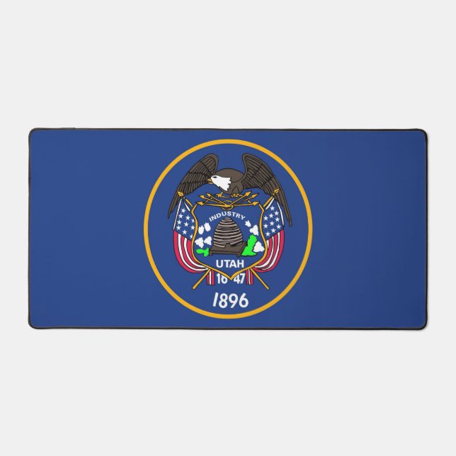 Tapis de bureau avec le drapeau de l'État de l'Uta (Recto)