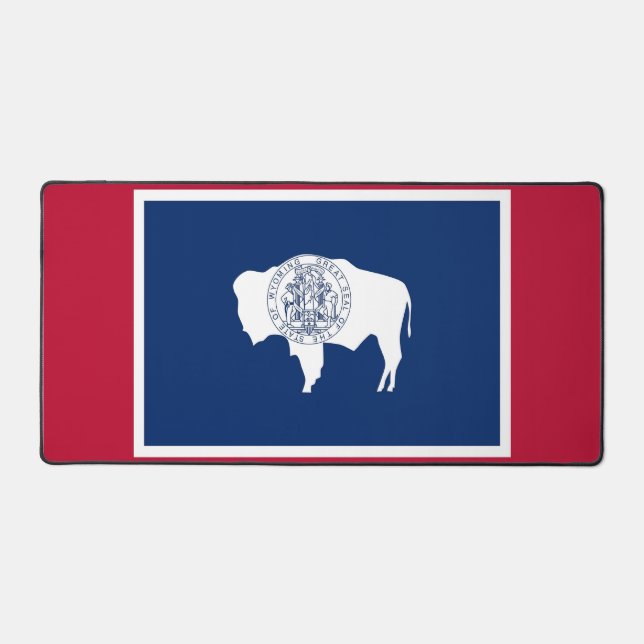 Tapis de bureau avec le drapeau de l'État du Wyomi (Recto)