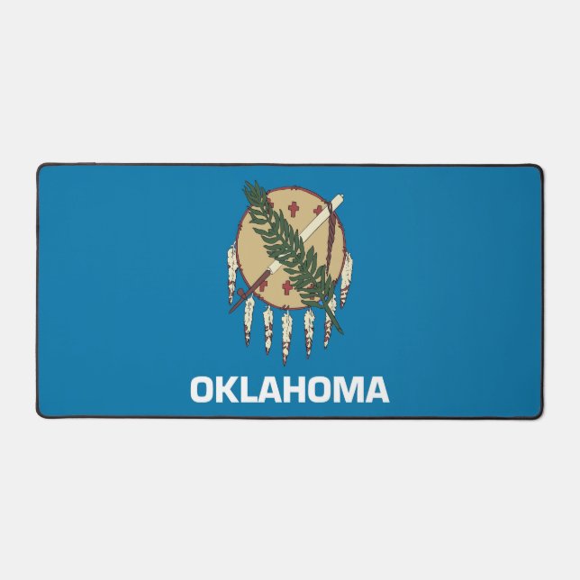 Tapis de bureau avec le drapeau de l'Oklahoma, Éta (Recto)
