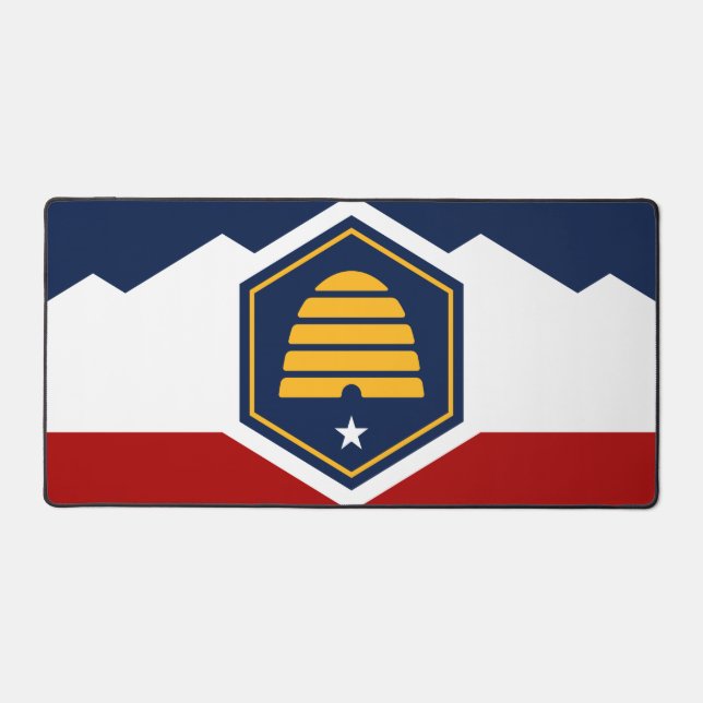 Tapis de bureau avec le drapeau de l'Utah, États-U (Recto)
