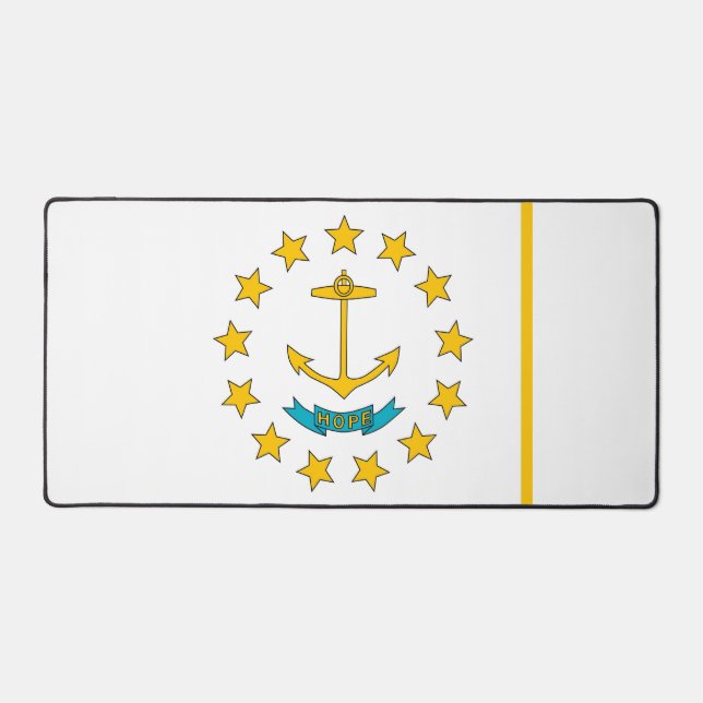 Tapis de bureau avec le drapeau de Rhode Island, É (Recto)