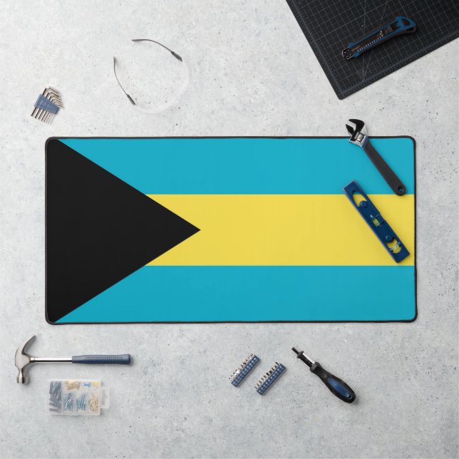 Tapis de bureau avec le drapeau des Bahamas (Poste de travail)