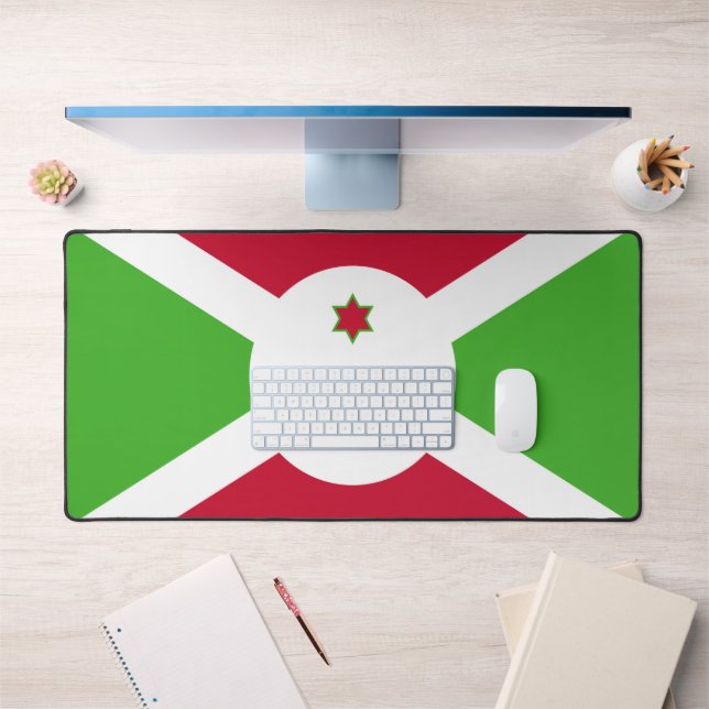 Tapis de bureau avec le drapeau du Burundi (Bureau 1)