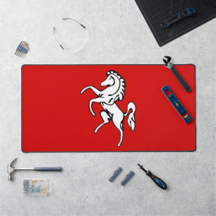 Tapis de bureau avec le drapeau du comté de Kent,