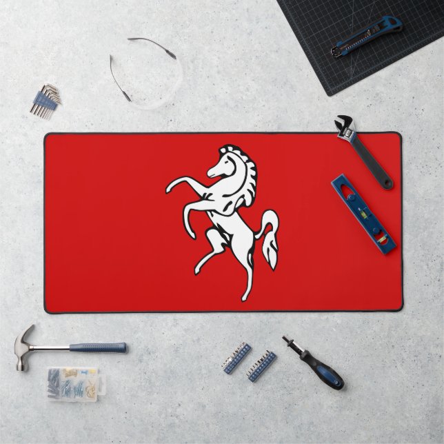 Tapis de bureau avec le drapeau du comté de Kent,  (Poste de travail)