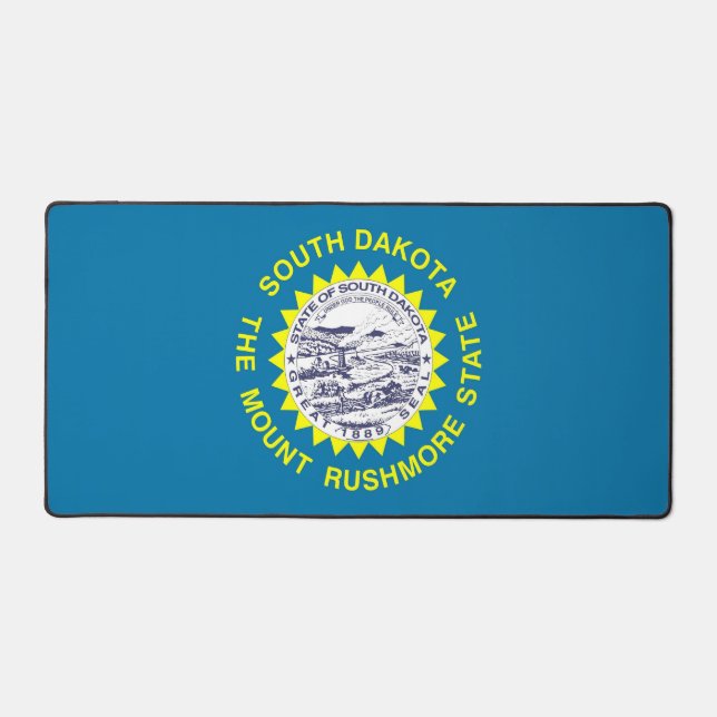 Tapis de bureau avec le drapeau du Dakota du Sud,  (Recto)