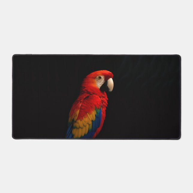 Tapis de bureau avec perroquet écarlate (Recto)