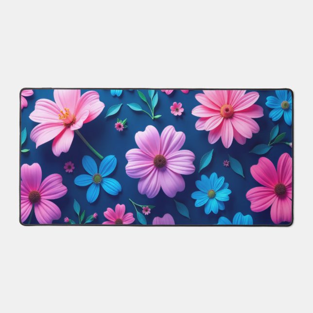 Tapis de bureau avec un ensemble de fleurs (Recto)