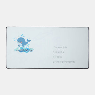 Tapis de bureau Baleine Mignonne avec liste de con