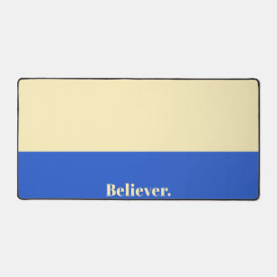 Tapis de bureau bicolore crème au petit-lait minim