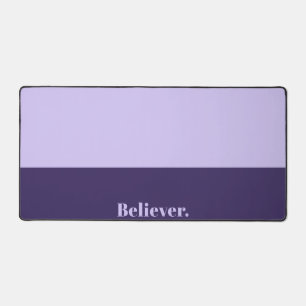 Tapis de bureau bicolore violet minimaliste