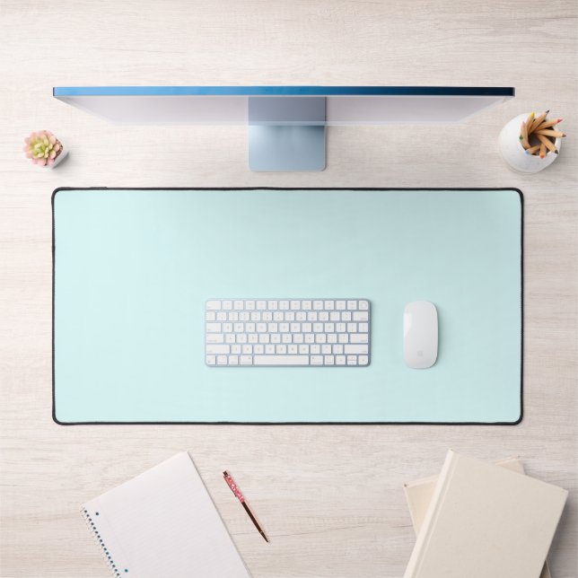 Tapis de bureau bleu pastel pour bureau à domicile (Bureau 1)
