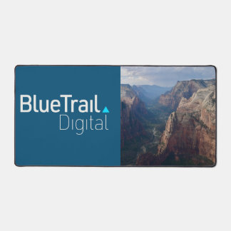 Tapis de bureau Blue Trail Digital Zion Mountains