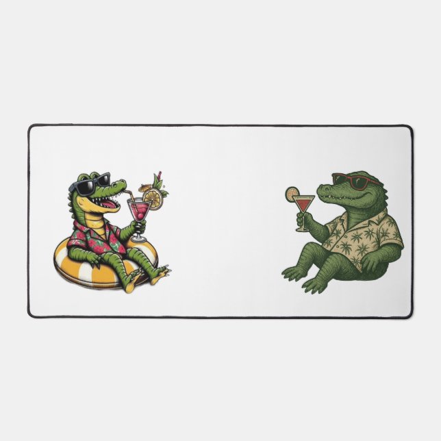 Tapis de bureau Chill Alligator Piscine Ambiance R (Recto)