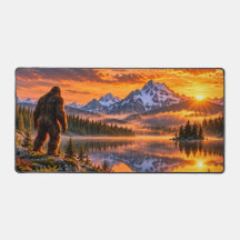 Tapis de bureau Coucher de soleil sur la montagne