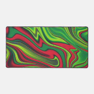 Tapis de bureau couleur vert pâle et rouge