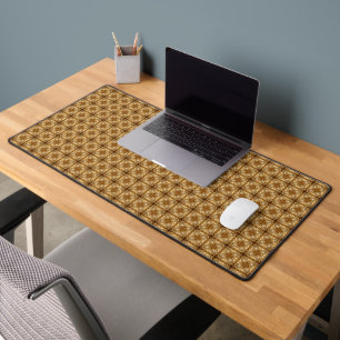 Tapis de bureau couleurs dorées