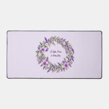 Tapis de bureau Couronne florale de lavande