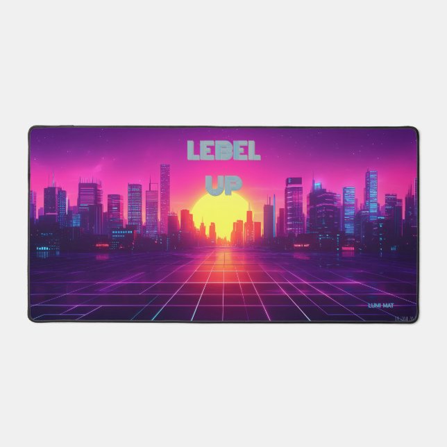 Tapis de bureau Crépuscule de la ville néon (Recto)