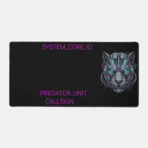 Tapis de bureau Cyberpunk Cybernetic Panther Tech