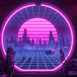 Tapis de bureau Cyberpunk Portal pour un esthétiqu