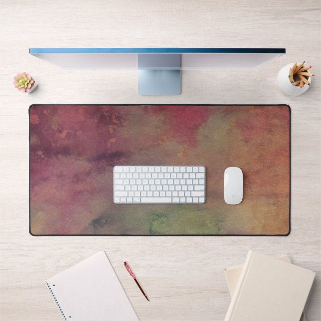 Tapis de bureau d'art aquarelle abstrait coloré (Bureau 1)