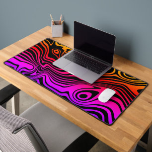 Tapis de bureau de conception rayé couleur