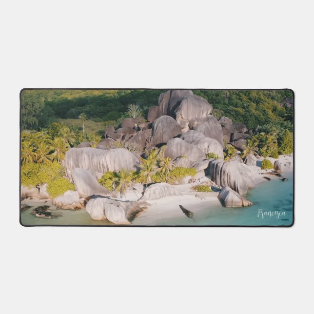 Tapis de bureau de Francesca à la plage (Recto)