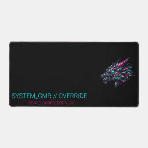 Tapis de bureau de jeu Cyberpunk Dragon