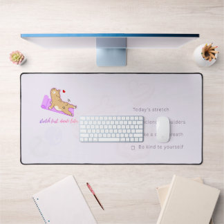 Tapis de bureau de yoga pour chien mignon pour le