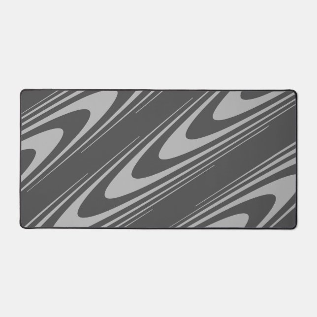 tapis de bureau décoratif gris foncé et blanc (Recto)