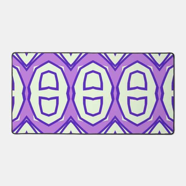 Tapis de bureau, design moderne violet et blanc cl (Recto)