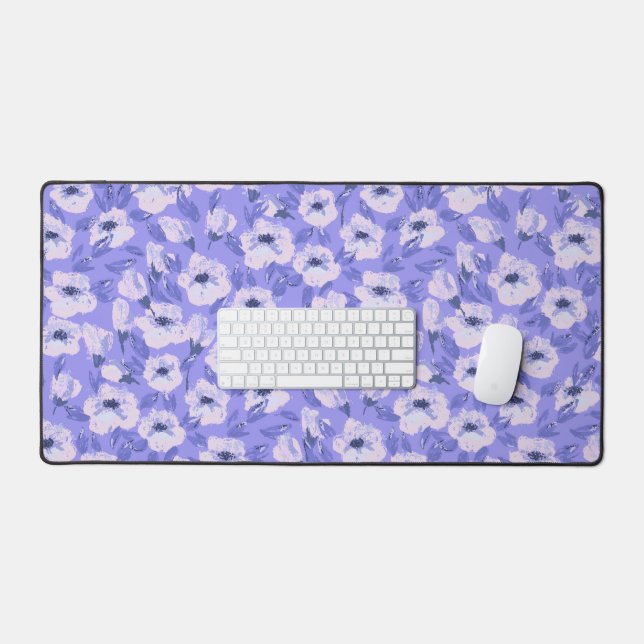 Tapis de bureau d'esthétique botanique à fleurs vi (Clavier et souris)