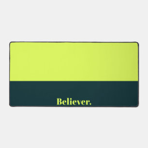Tapis de bureau deux tons néon métal minimaliste