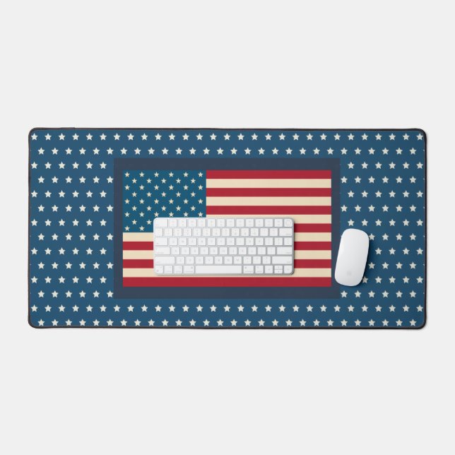 Tapis de bureau drapeau américain patriotique Cade (Clavier et souris)