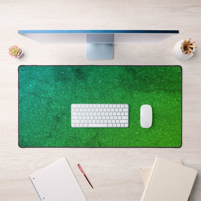 Tapis de bureau émeraude personnalisé - élégant et (Bureau 1)