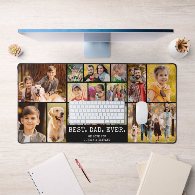 Tapis de bureau en collage de photos pour le meill (Bureau 1)