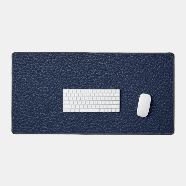 Tapis de bureau en cuir marine moderne Protection  (Clavier et souris)