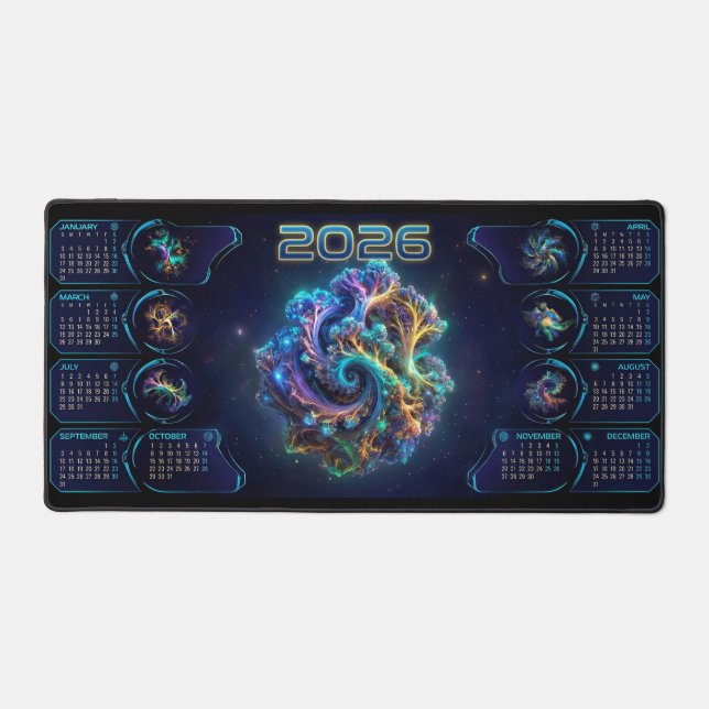Tapis de bureau en forme d'art fractal de l'espace (Recto)