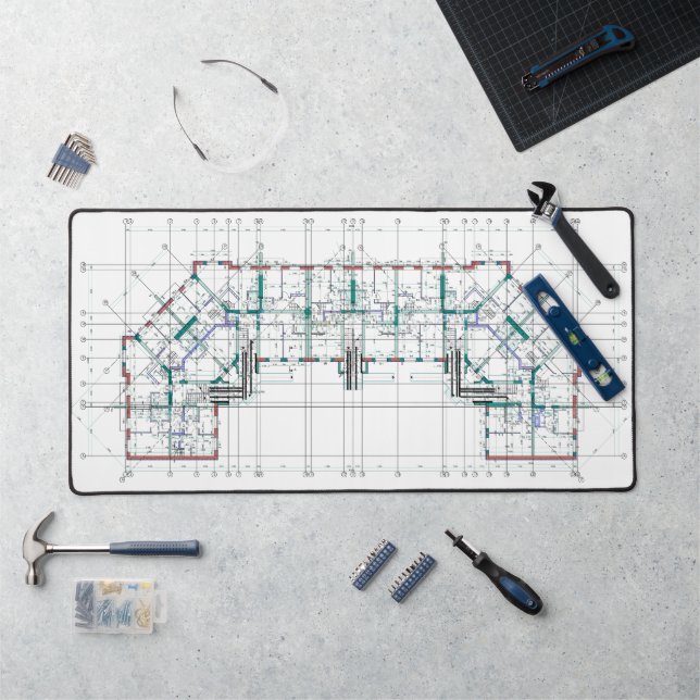 Tapis de bureau en plan stylé et fonctionnel (Poste de travail)