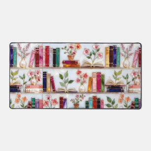 Tapis de bureau en style vitrail pour bibliothèque