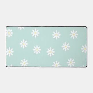 Tapis de bureau esthétique aux fleurs de marguerit