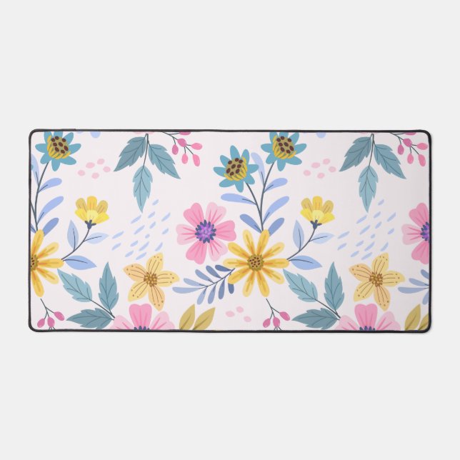 Tapis de bureau esthétique Fleurs sauvages Floral  (Recto)
