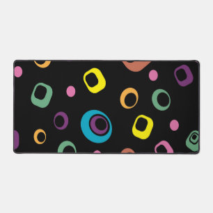 Tapis de bureau esthétique géométrique coloré rétr