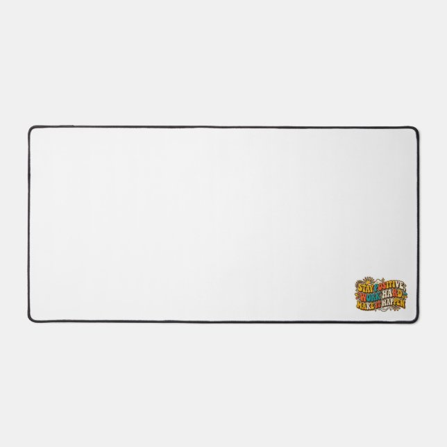 Tapis de bureau et sous-main rétro « Restez Positi (Recto)